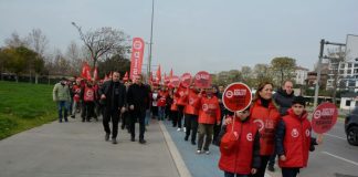 DİSK Kartal’dan Ankara’ya yola çıktı